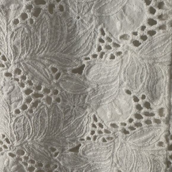 Coldwater Creek White Lace‎ Skirt L Cottagecore, Parisian, Coastal, 100% Cotton - Picture 8 of 12